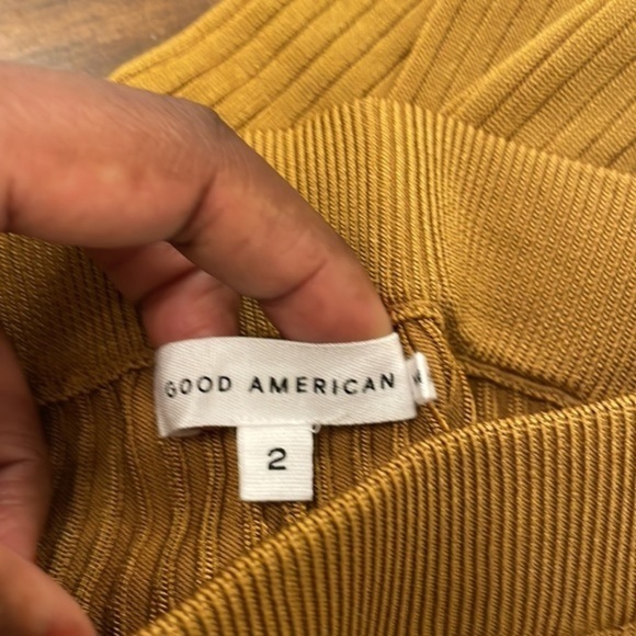 NWT Good American Rib Knit Flared Boss Pants Size 2 or Medium - Picture 5 of 7